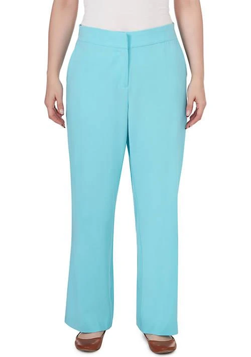 Ruby Rd Rd Womens Classic Fly Front Suiting Trouser Pant With Back Elastic And Slash Pockets 1