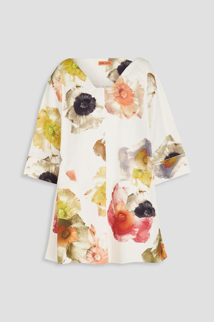 Stine Goya Floral-print cotton-twill mini dress
