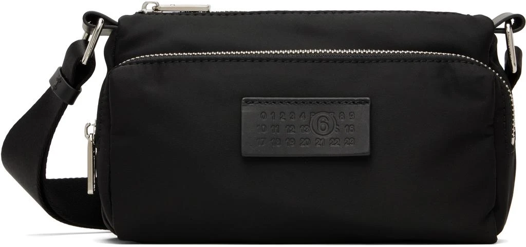 MM6 Black Nylon Pockets Crossbody Bag