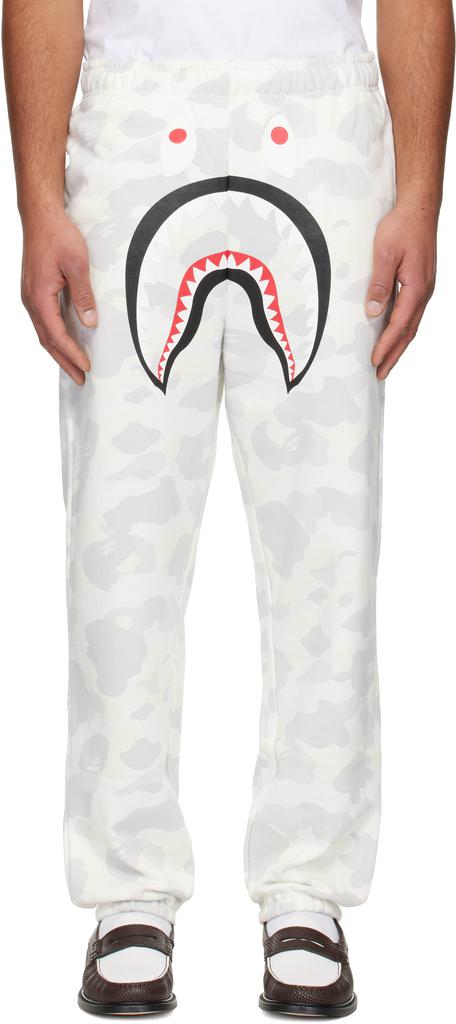 Bape White City Camo Shark Relaxed Fit Sweatpants