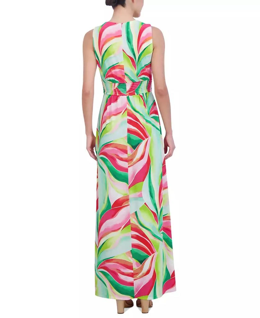 Jessica Howard Women's Sleeveless V-Neck Knot-Front Maxi Dress 2