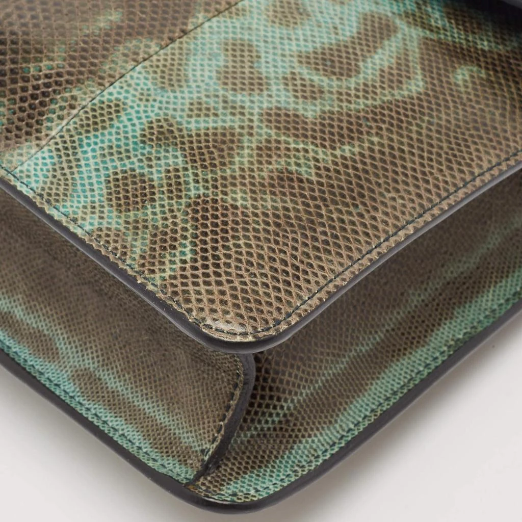 BVLGARI Bvlgari Green/Black Karung Serpenti Forever Flap Shoulder Bag 12