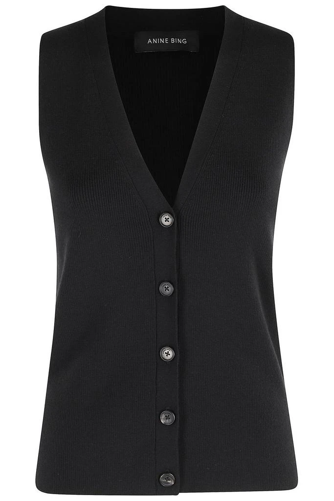 ANINE BING Anine Bing Button-Up V-Neck Vest 1