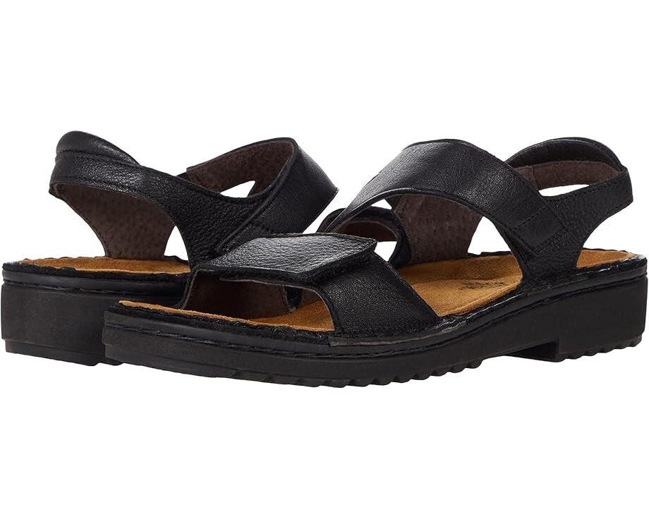 Naot Naot Enid 63082-277 Sandals Womens US 8 Black Leather Adjustable Straps ZPO3264