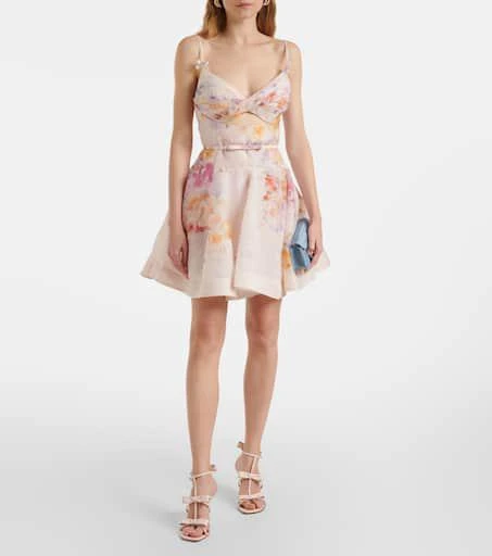 Zimmermann Crush Twist floral linen and silk minidress 2
