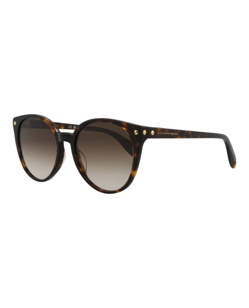 Alexander McQueen Round-Frame Acetate Sunglasses