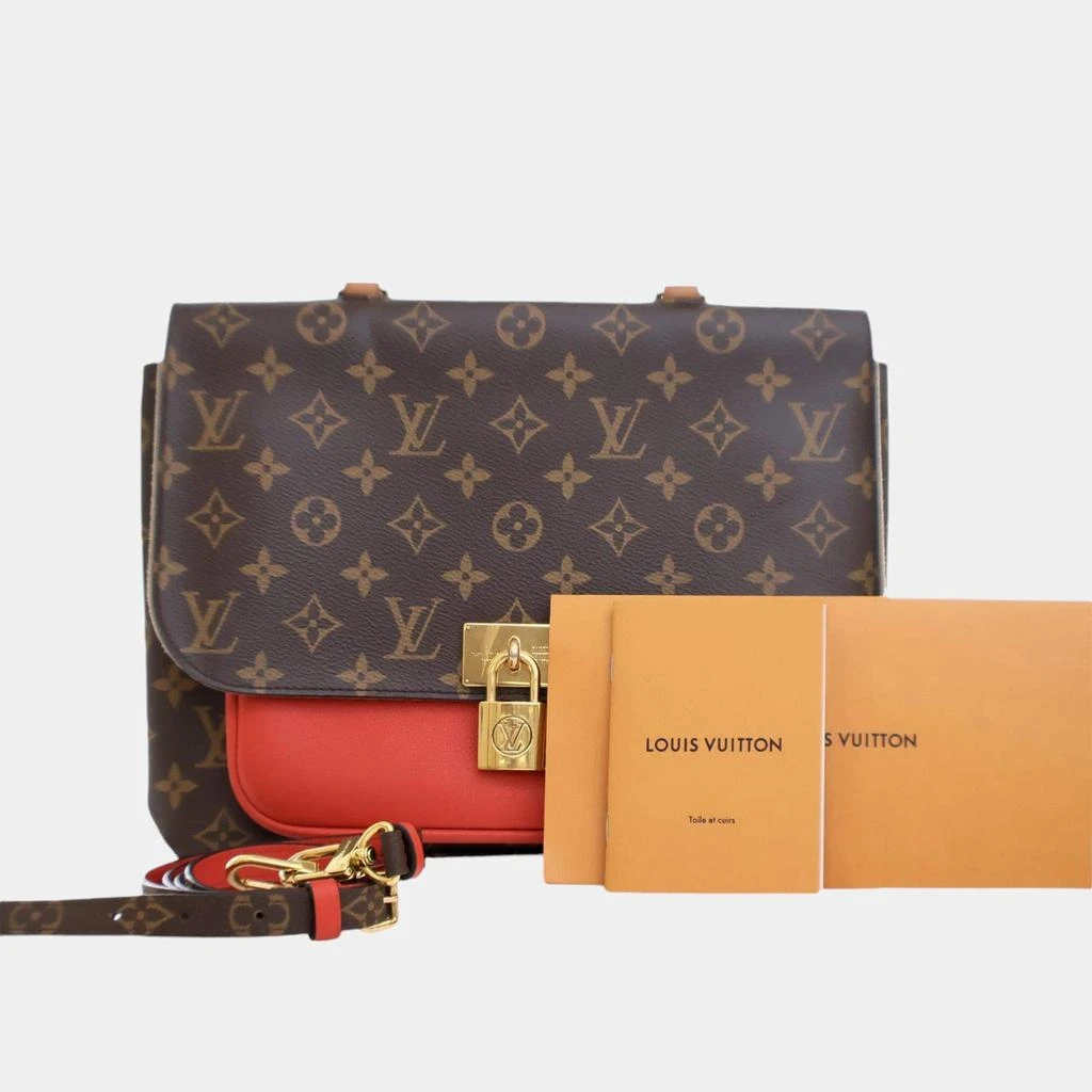 Louis Vuitton Louis Vuitton Brown/Red Monogram Canvas Marignan Top Handle Bag 8