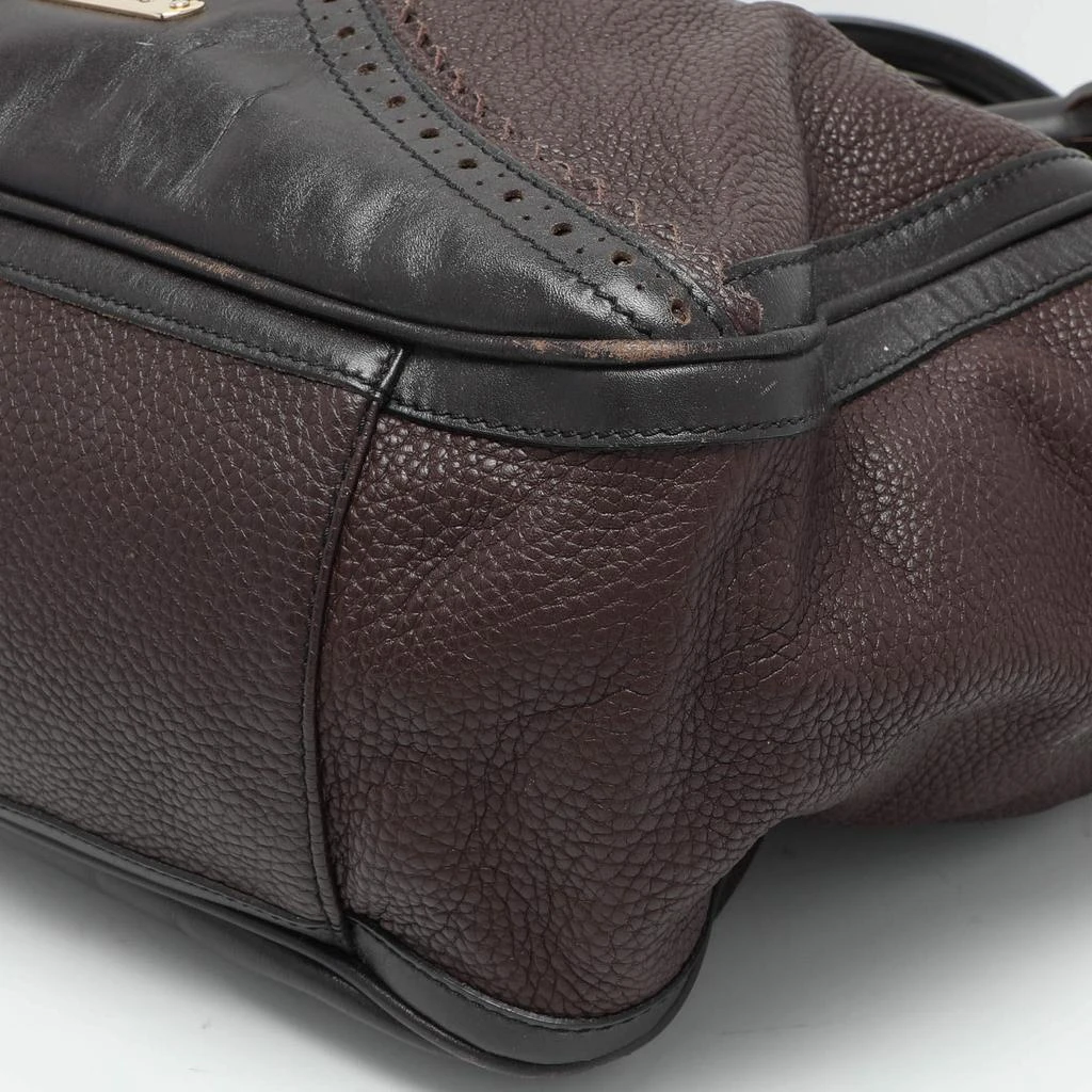 Burberry Burberry Brown/Black Leather Tassel Detail Satchel 20