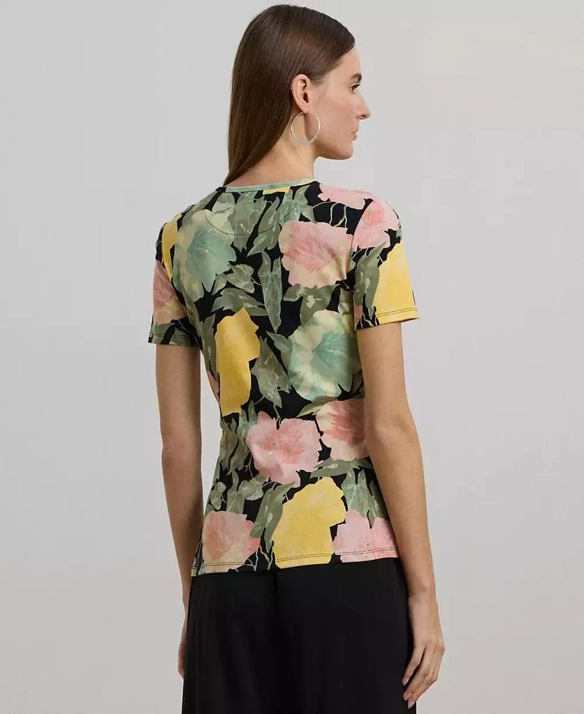 Ralph Lauren Women's Floral Stretch Cotton Crewneck Tee, Regular & Petite 2