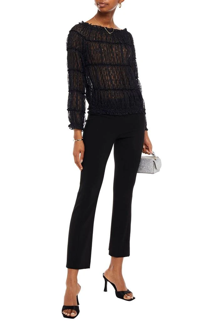 Missoni Ruched metallic crochet-knit top 2