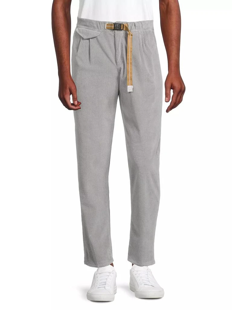 White Sand Corduroy Cotton-Blend Slim-Fit Pants 3