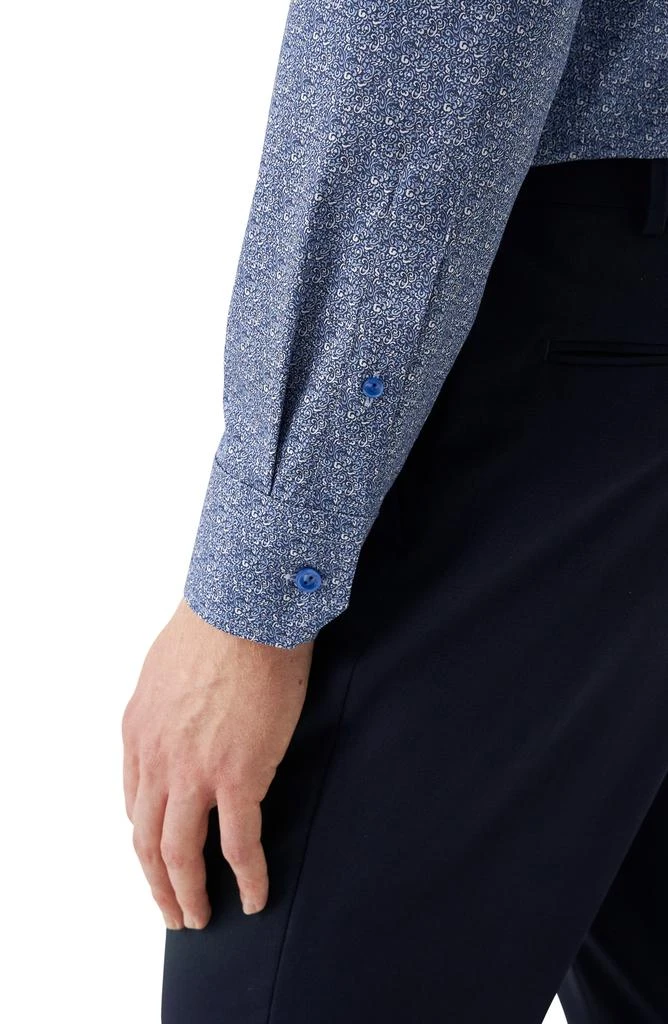 Eton Slim Fit Micro Paisley Cotton Twill Dress Shirt 6