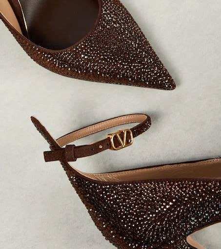 Valentino Tan-Go embellished leather pumps 6
