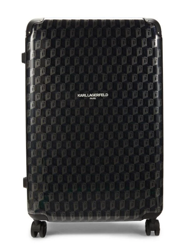 Karl Lagerfeld Paris 28-Inch Diamond Monogram Spinner Suitcase 1