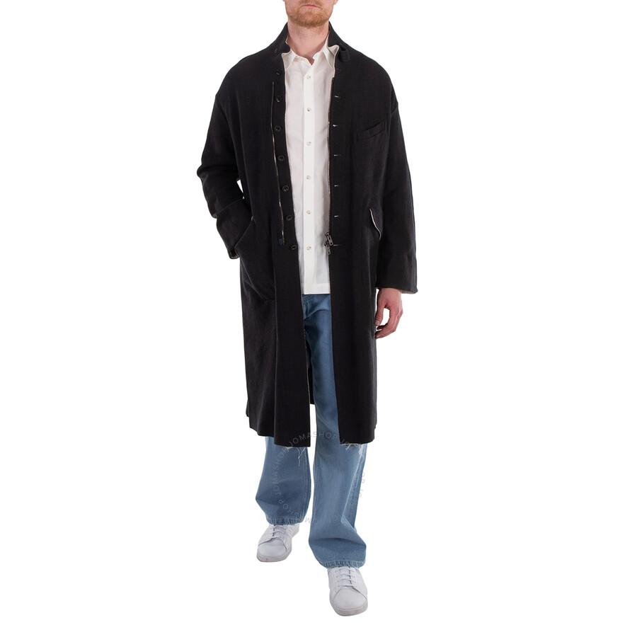 Viridi-Anne Men
s Gray Long Fulling Coat