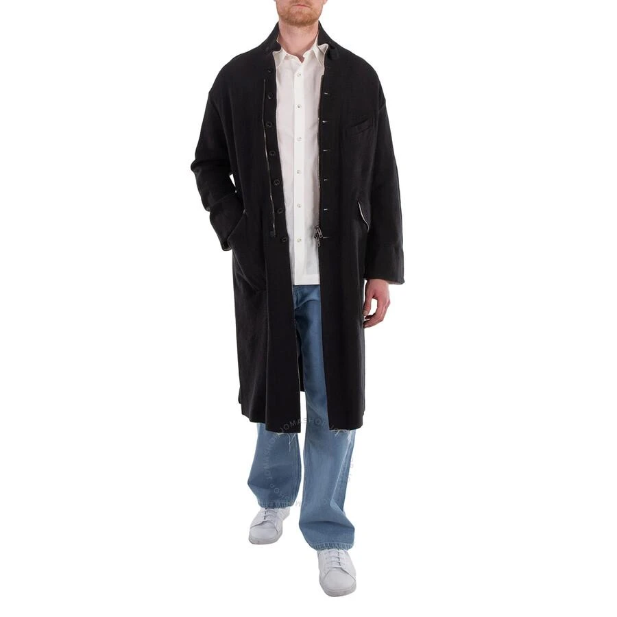 Viridi-Anne Men
s Gray Long Fulling Coat 1