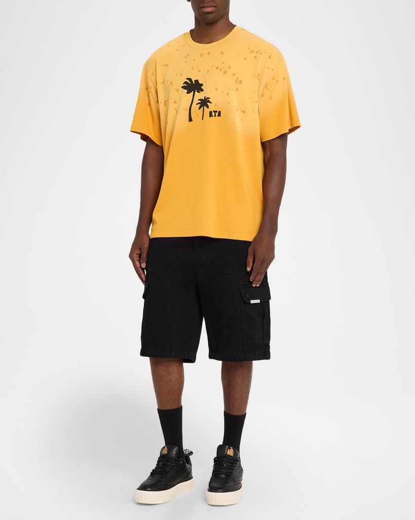 RTA Men's Colin Degrade Palm Logo Graphic T-Shirt