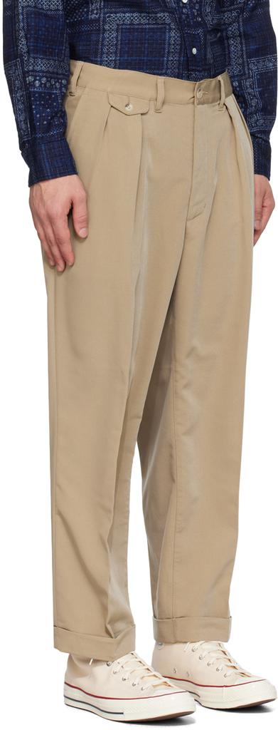 BEAMS PLUS Taupe Pleated Trousers