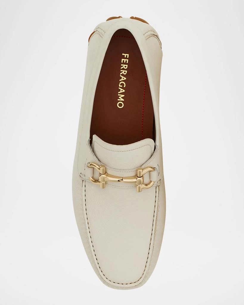 Salvatore Ferragamo Men's Parigi Leather Gancini-Bit Driver Loafers 3