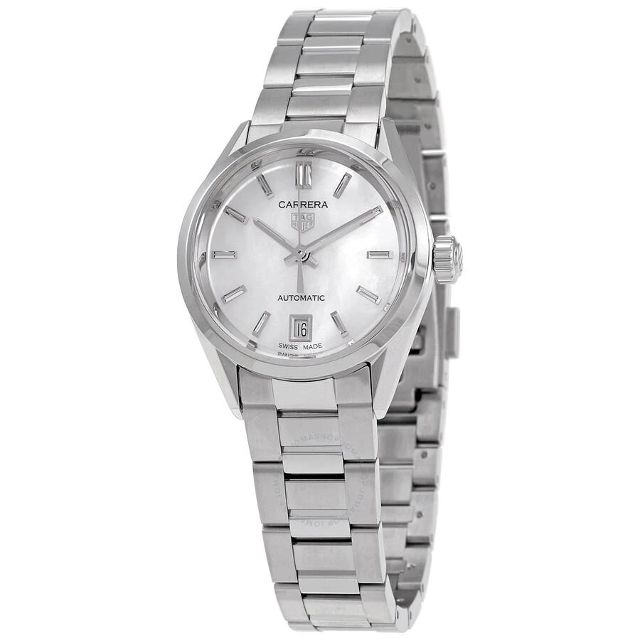 Tag Heuer Carrera Automatic White Mother of Pearl Dial Ladies Watch WBN2410-BA0621 1