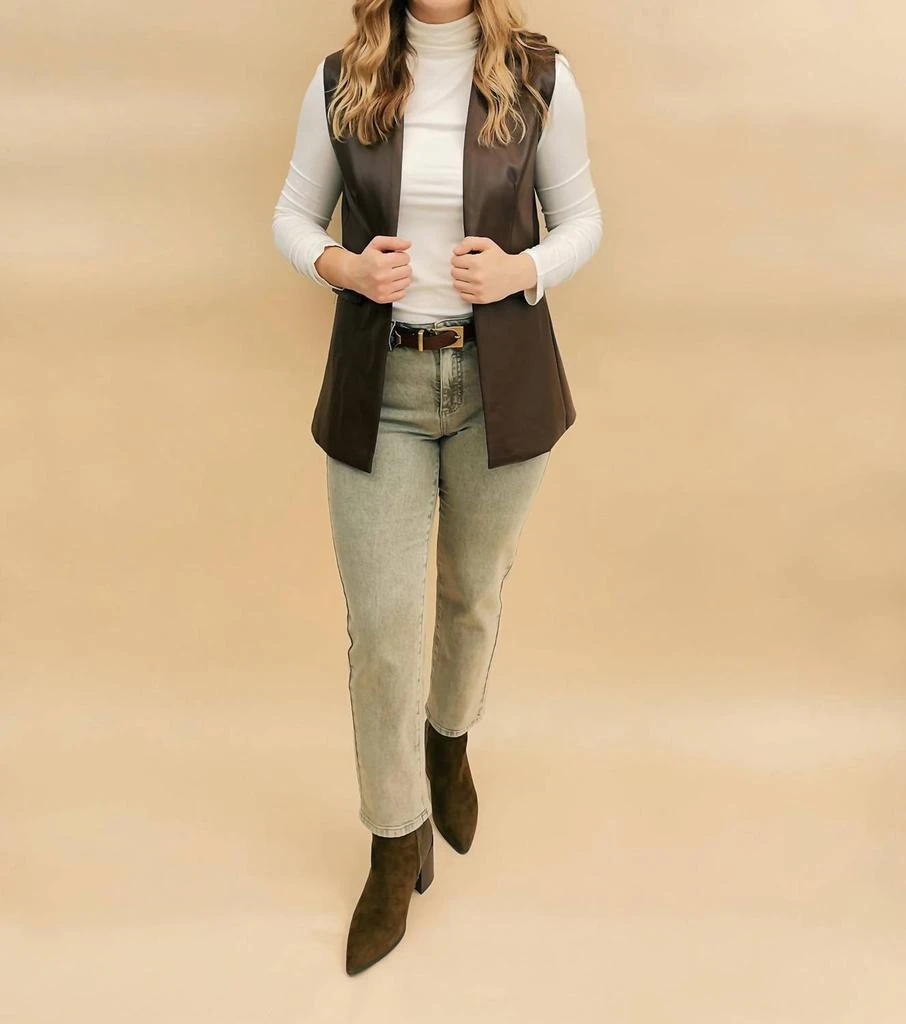 Papillon Papillon - Ruby Pleather Vest 5