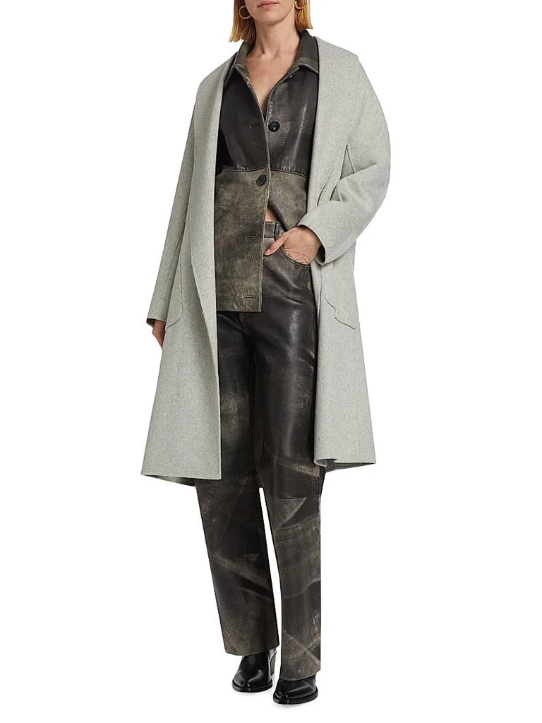 LaMarque Thara Open-Front Wool-Blend Coat 3