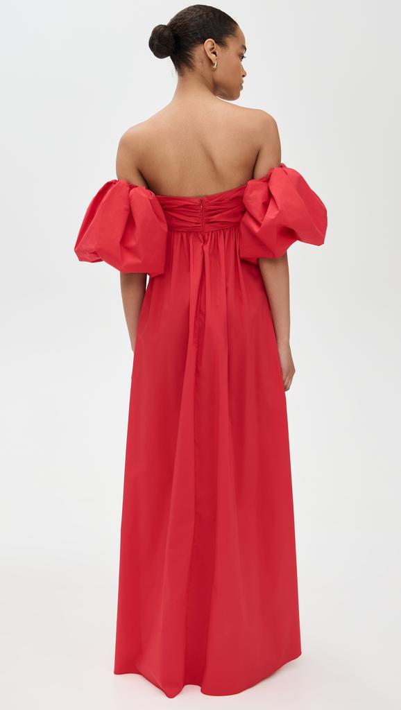 CAROLINE CONSTAS Emilia Ruched Empire Maxi Dress