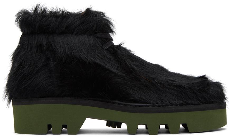 calf hair ankle boots
