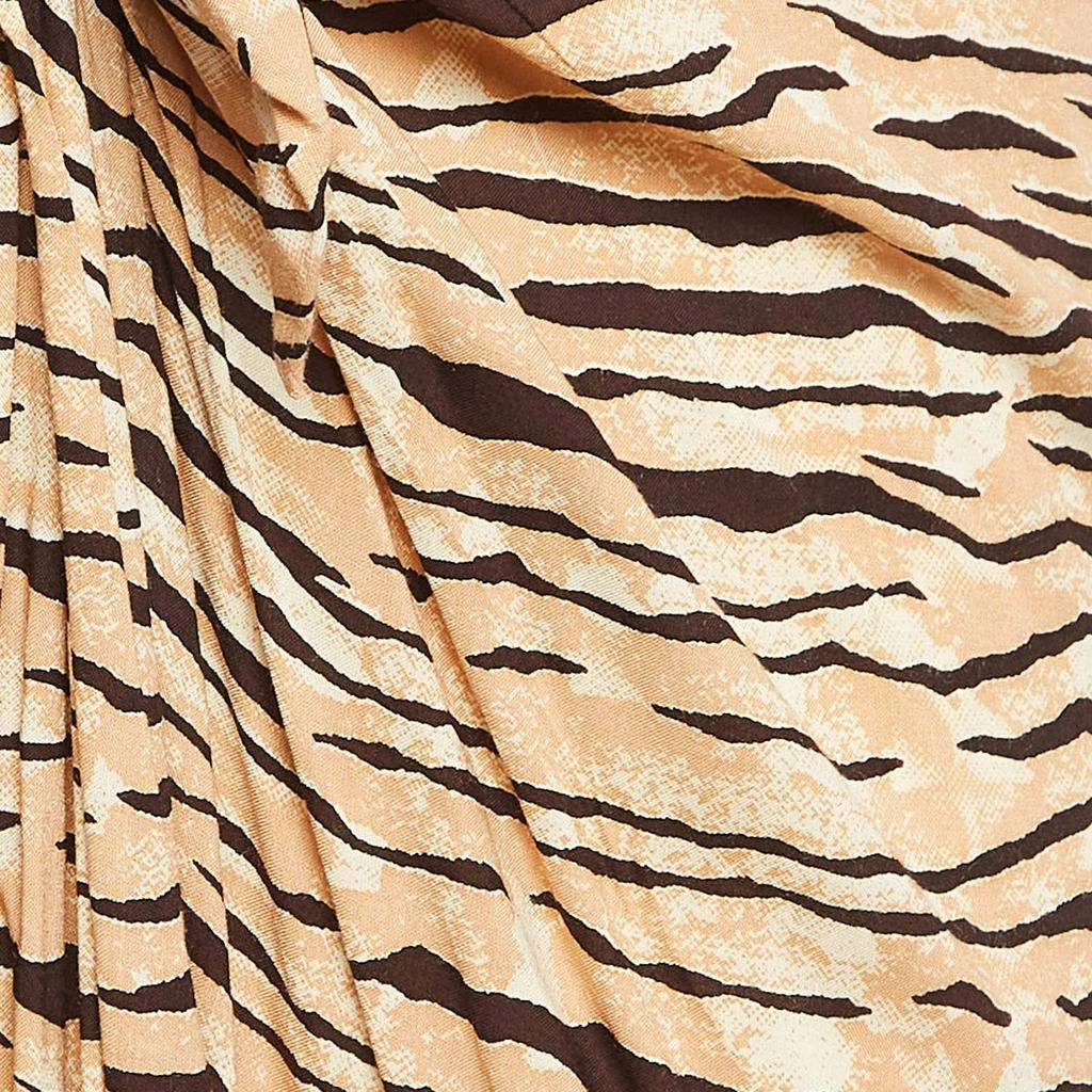 Faithfull the Brand Faithfull The Brand Animal Print Rayon Wrap-Around Skirt M 3