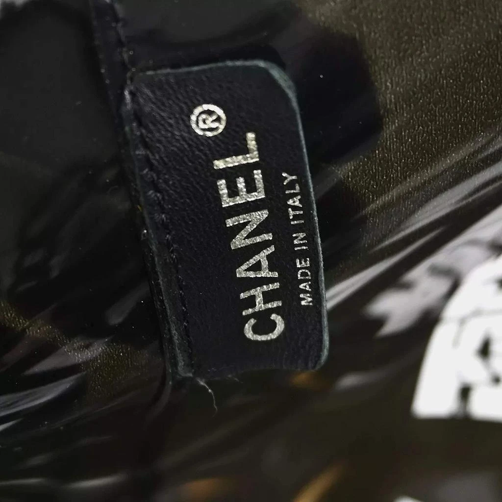 Chanel Chanel Black Vinyl Window Tote Handbag 9