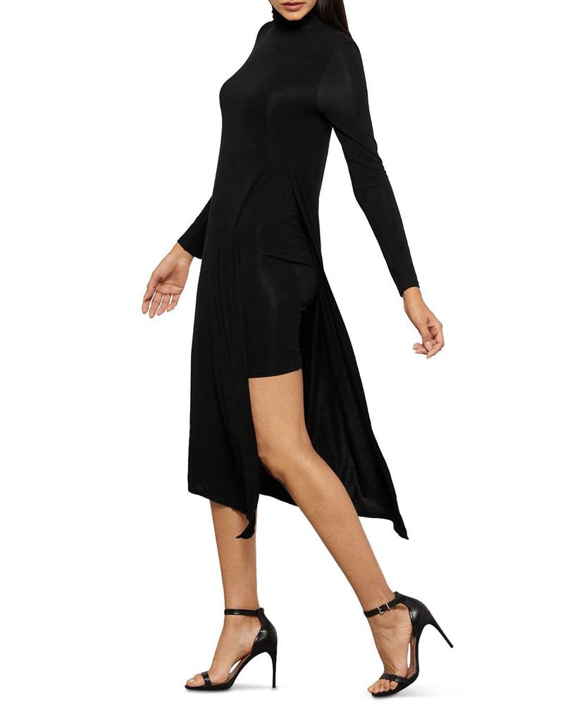 bcbg asymmetrical turtleneck midi dress Midi Dress Kabrina Asymmetrical Turtleneck Dress Bcbgmaxazria Kabrina Turtleneck  Asymmetric Hem Dress Black