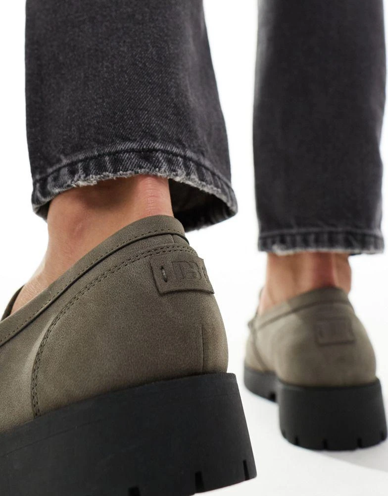 Pull&Bear Pull&Bear chunky ridged loafer in brown 2