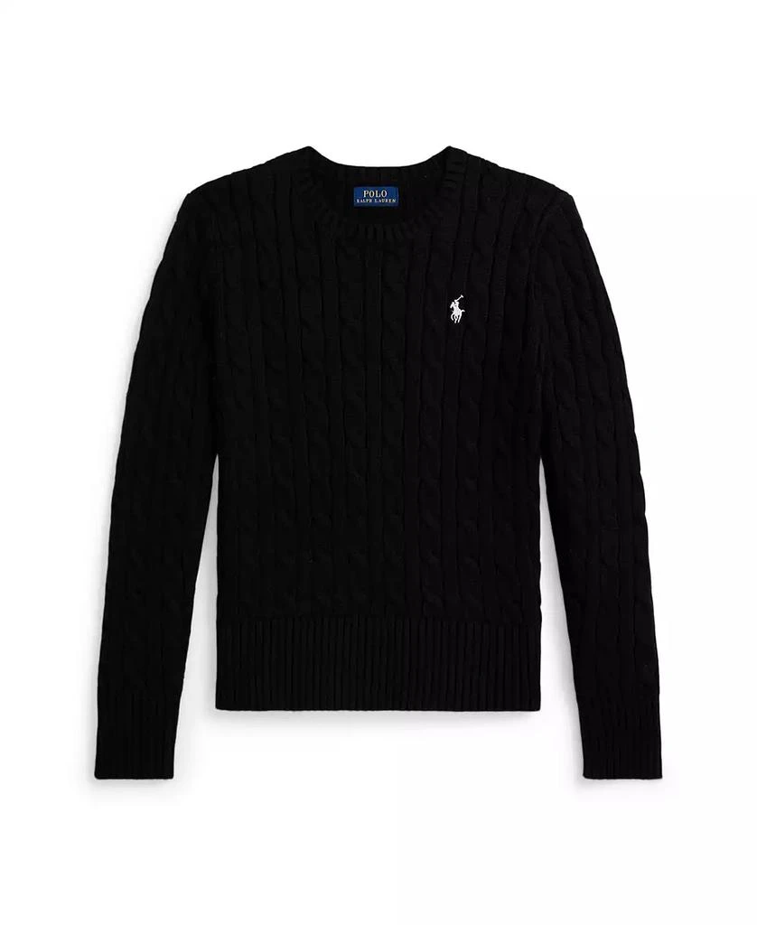 Ralph Lauren Girls 7-16 Cable-Knit Crewneck Sweater 1