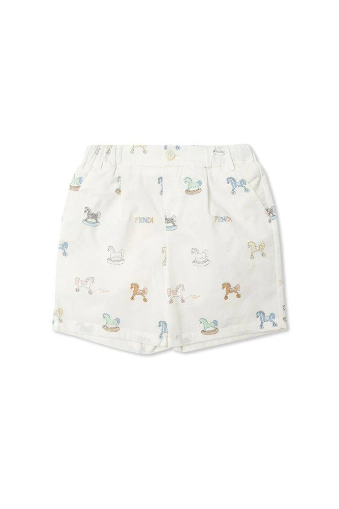 Fendi Fendi Kids Logo Printed Shorts