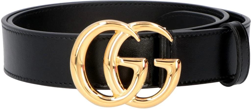 Gucci BLACK BELT WITH DOUBLE GG BUCKLE 2
