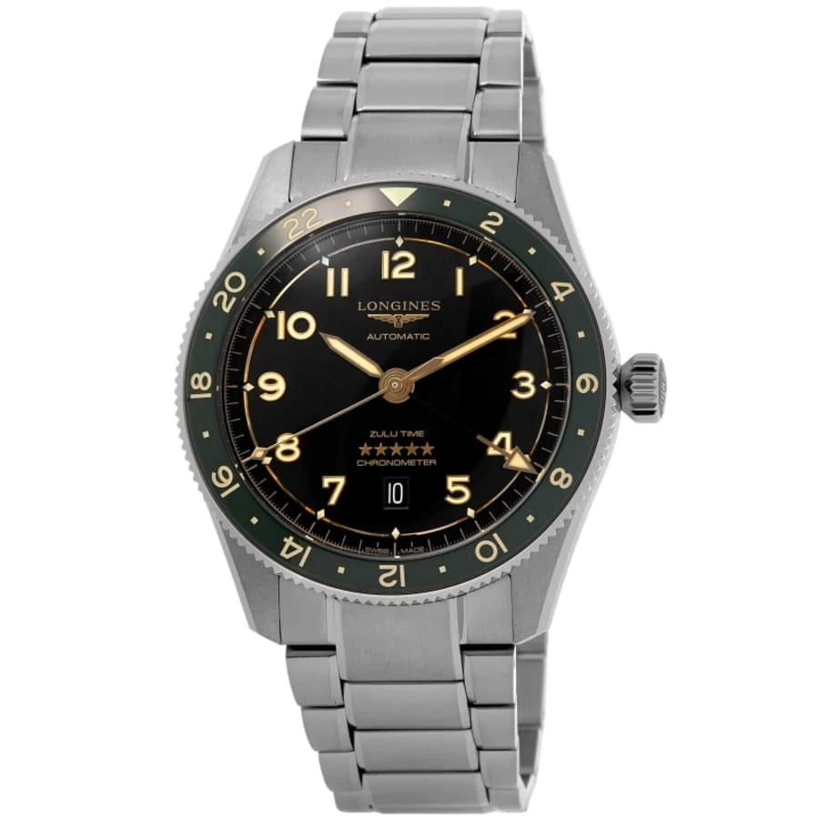 Longines Spirit Zulu Time Automatic Anthracite Dial Steel Men's Watch 1