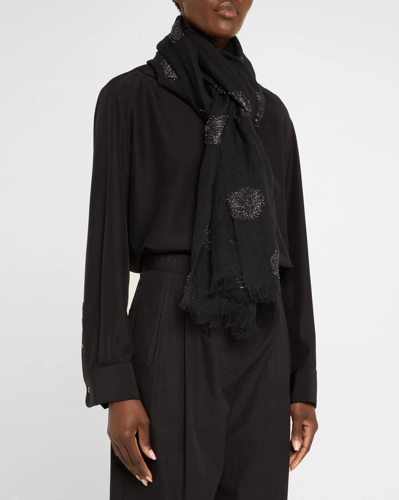 Eileen Fisher Linen Shimmer Fil Coupe Scarf 3
