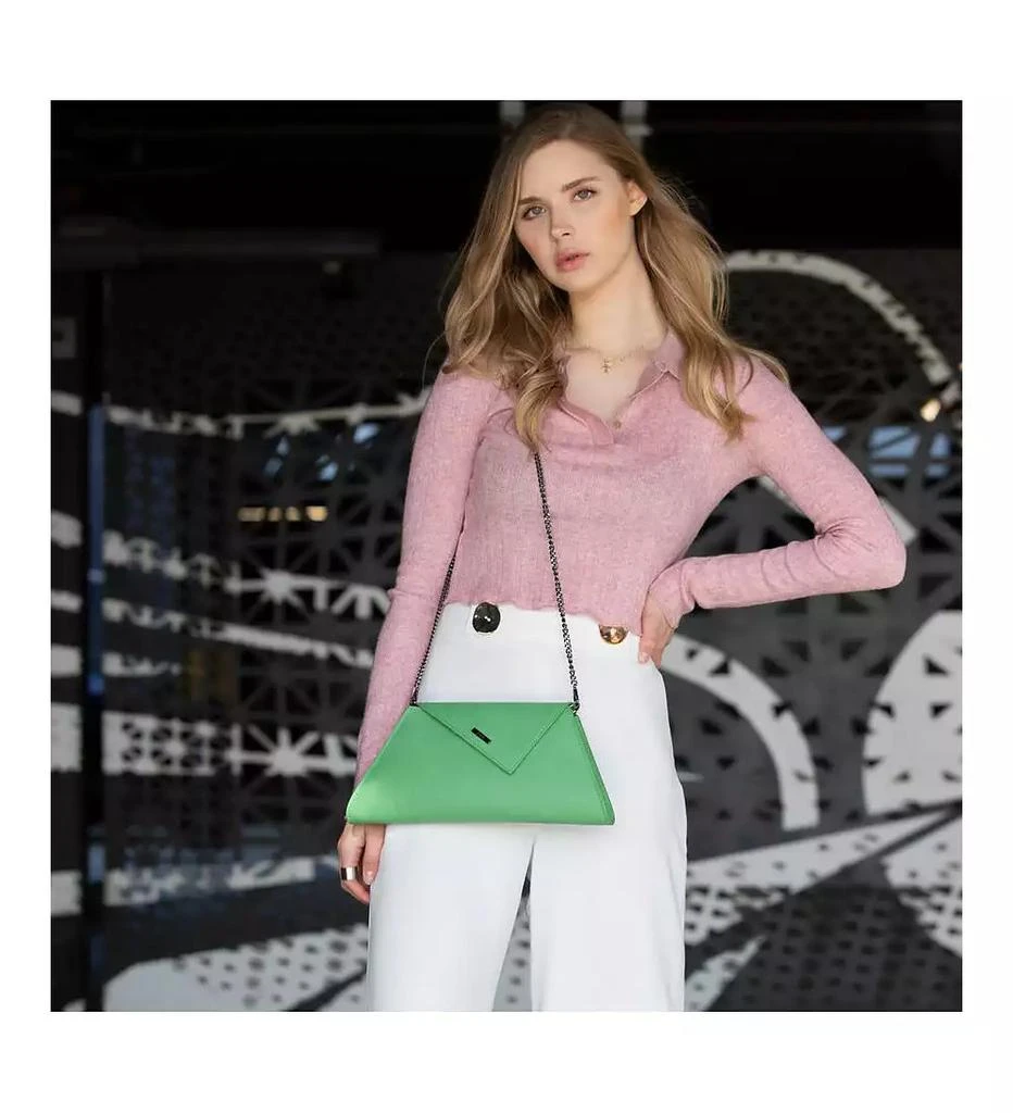 SUSU Leather Clutch Bag Summer Green Evening Purse Unique Women
s Handbag 3