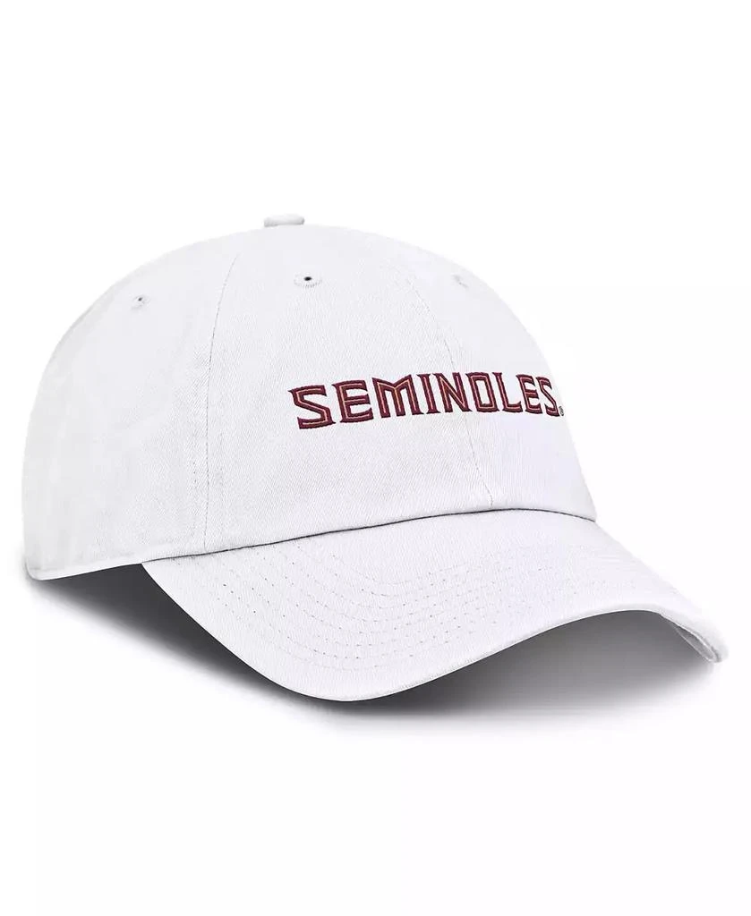 NIKE Men's White Florida State Seminoles Core Club Mascot Wordmark Adjustable Hat 4