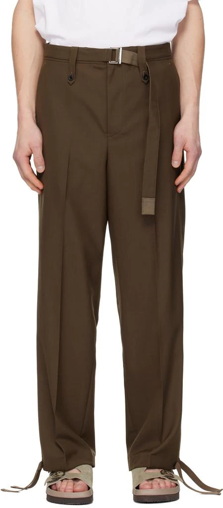 Sacai Brown Suiting Trousers