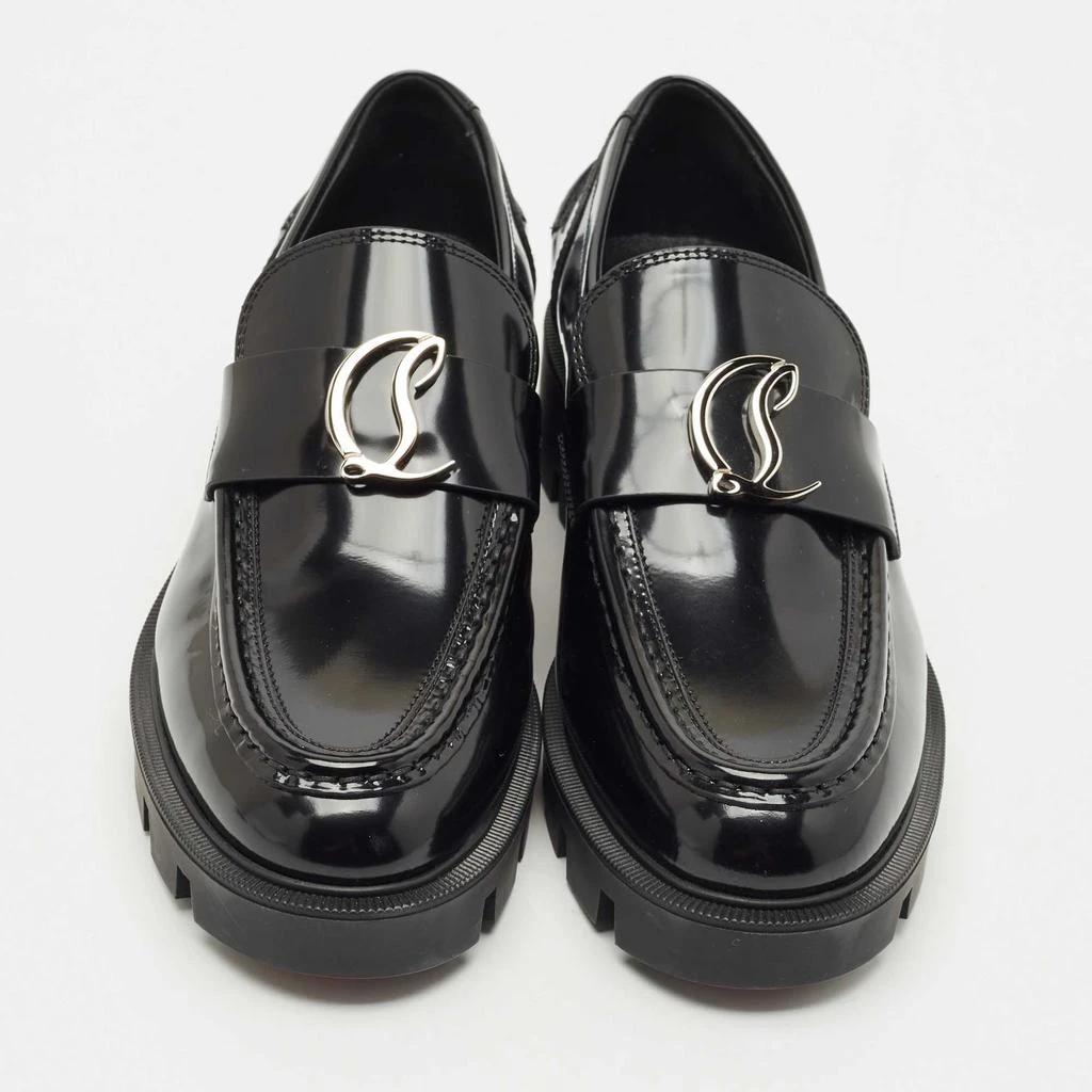 Christian Louboutin Christian Louboutin Black Leather CL Moc Lug Loafers Size 37 3
