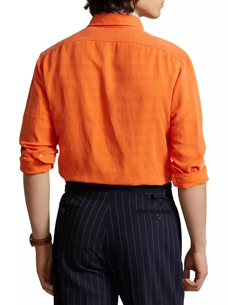 Ralph Lauren Silk-Linen Long-Sleeve Sport Shirt 4