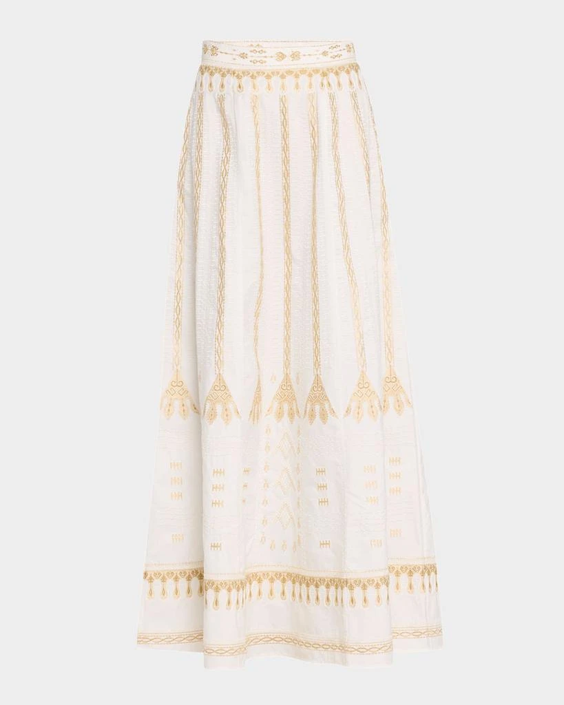 EMPORIO SIRENUSE Camille Embroidered Maxi Skirt 1