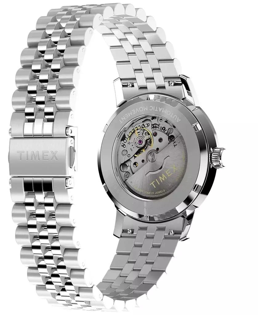 Timex Men's Mechanical Automatic Silver-Tone Stainless Steel Watch, 40mm 3