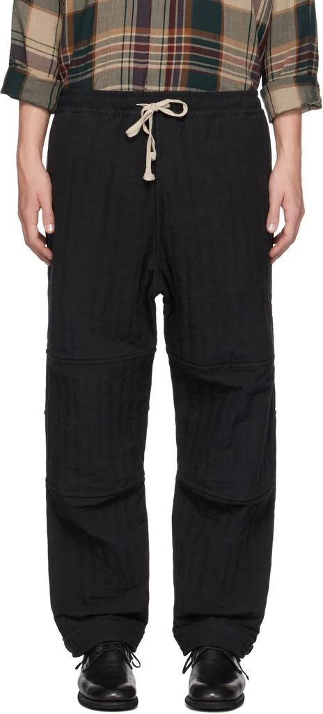 Jan-Jan Van Essche Black O-Project Dense Twill Wide Knee Trousers 1