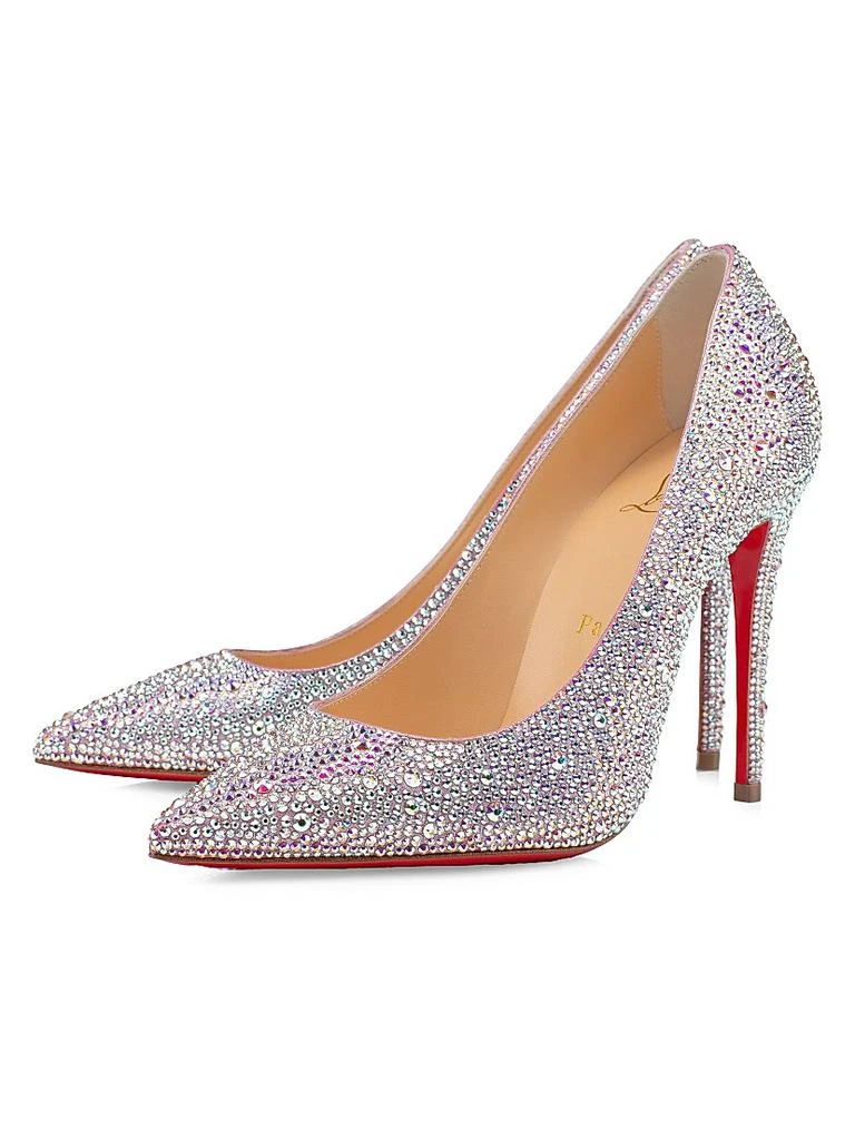 Christian Louboutin Kate Strass Metallic Suede 100MM Pumps 2
