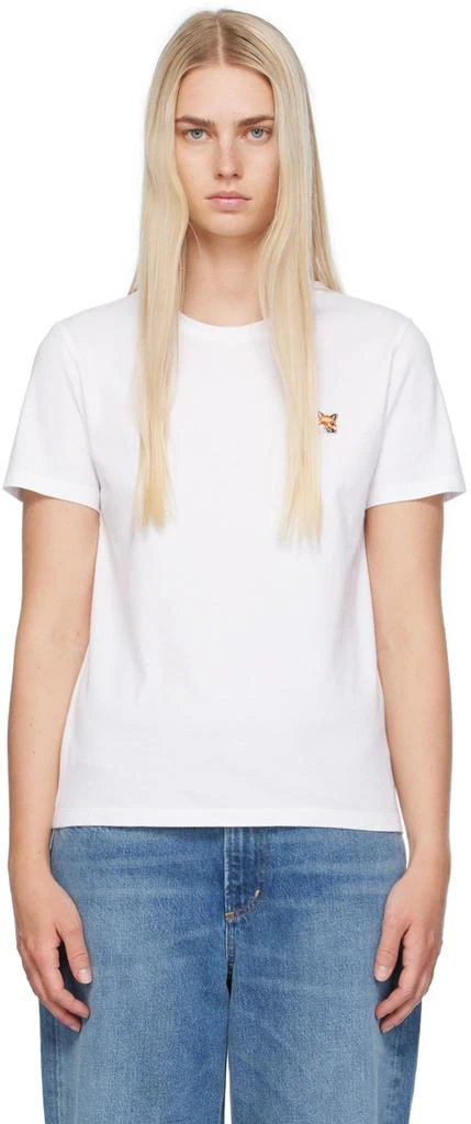 Maison Kitsune White Fox Head T-Shirt 1