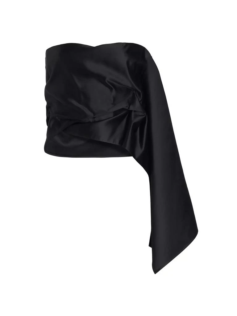 The Row Nana Strapless Draped Crop Top 1