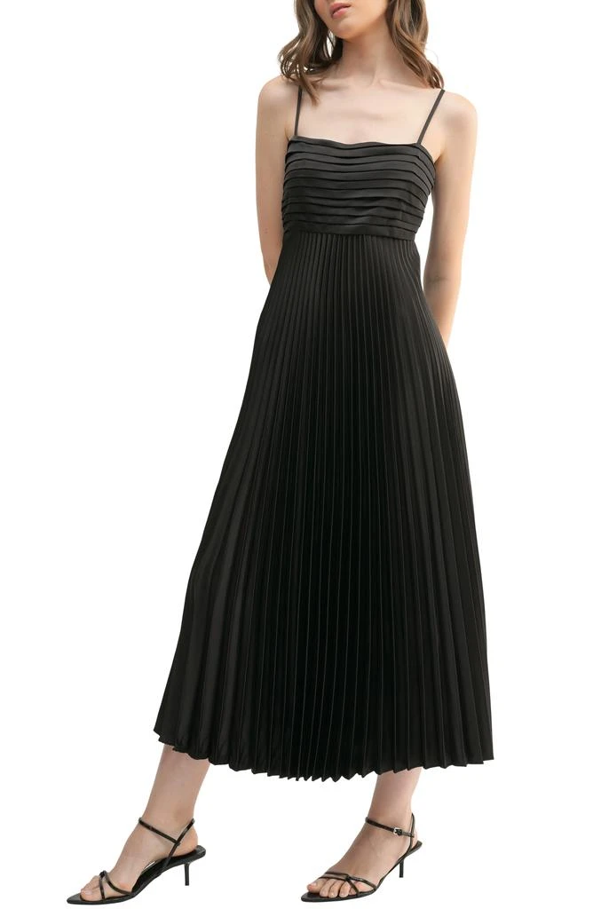 Shop Pleated Satin Midi Dress on Sale at BeyondStyle – Get 73% Off