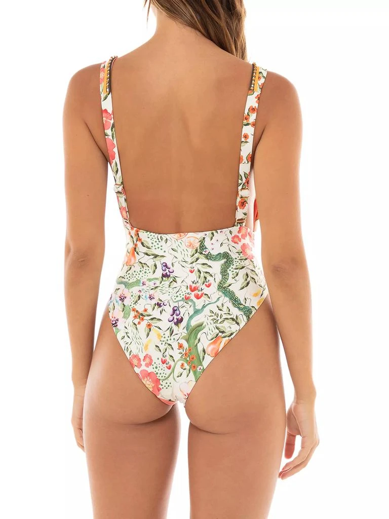 Agua Bendita Ina Seed Plunge One-Piece Swimsuit 4